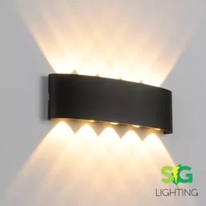 APLIQUE DE PARED NEGRO 10 OJOS