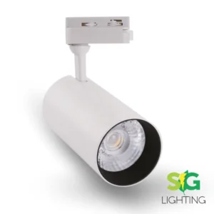 SPOT LED DE RIEL LISO 10W CARCAZA BLANCA