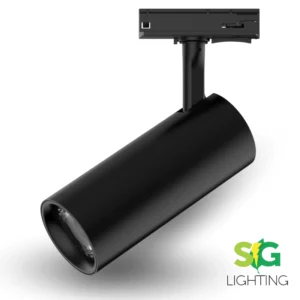 SPOT LED DE RIEL LISO 20W CARCAZA NEGRA