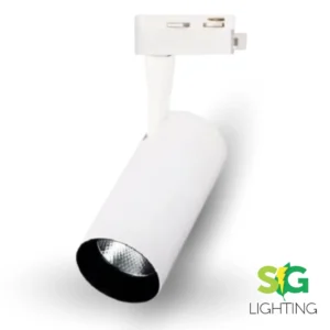 SPOT LED DE RIEL LISO 20W CARCAZA BLANCA