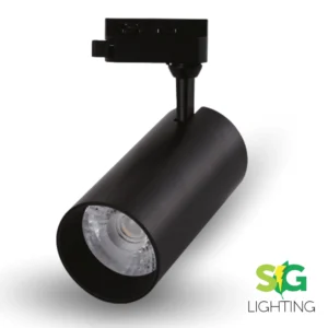 SPOT LED DE RIEL LISO 40W CARCAZA NEGRA
