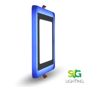 PANEL LED BORDE AZUL 12+4 INCRUSTADO CUADRADO