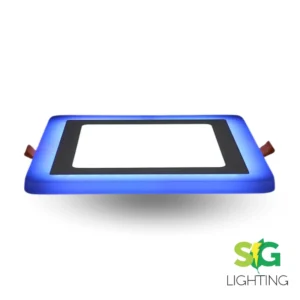 PANEL LED BORDE AZUL 18+6 INCRUSTADO CUADRADO