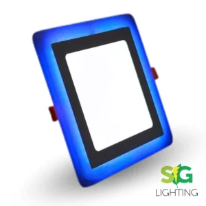 PANEL LED BORDE AZUL 3+3 INCRUSTADO CUADRADO