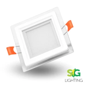PANEL LED BORDE VIDRIO 6W INCRUSTADO 3 TONOS CUADRADO