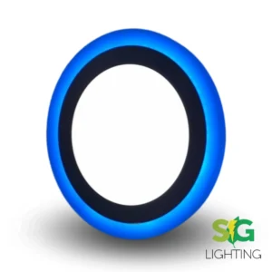 PANEL LED BORDE AZUL 18+6 INCRUSTADO REDONDO