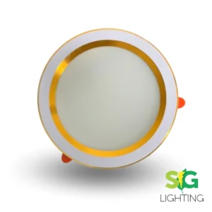 PANEL LED BLANCO DORADO 18W INCRUSTADO LUZ BLANCA