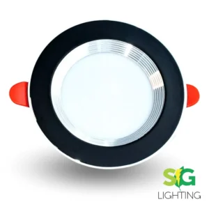 PANEL LED SATíN NEGRO 12W INCRUSTADO LUZ BLANCA