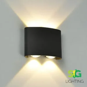 APLIQUE DE PARED NEGRO 2 LUCES: 048134WCA (DL)