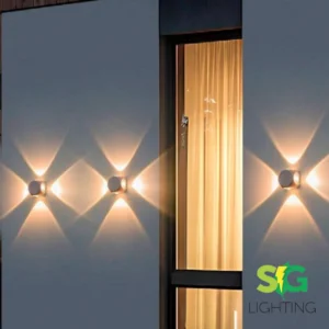 APLIQUE DE PARED CUADRADO BLANCO NEGRO : 04828CU4WCA (DL)